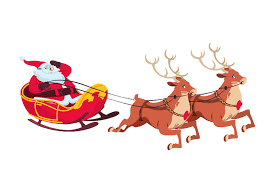 Santa On Sleigh With Reindeers Christmas Cartoon Characters For Greet By Microvector Thehungryjpeg Com Artwork of characters from the cartoon cartoons at christmastime. reindeers christmas cartoon characters