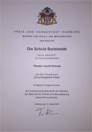 Preisverleihung Tms Und Gesunde Schule Im Rathaus Schule Barlsheide