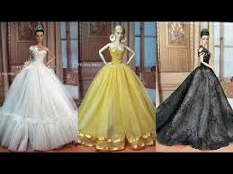Barbie Bebek Elbise Yapimi Diy Dikissiz Kendin Yap 5 Dakikada Hallet Barbie Kiyafetleri Youtube Elbise Yapimi Balo Elbisesi Elbise