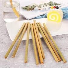 Lot De 5 Pailles Reutilisables En Bambou Naturel Bambou Paille Nettoyage