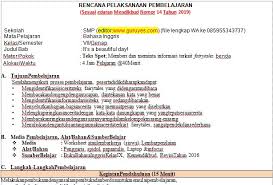 (rpp) nama satuan pendidikan mata pelajaran kelas/semester materi pokok alokasi waktu. Rpp 1 Lembar Smp Bahasa Inggris Kelas 7 Semester 2 Situs Guru