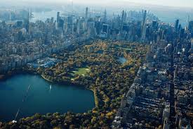 Central Park aerial view NYC