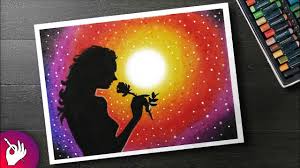 How To Draw Girl And Flower Scenery Drawing For Beginners With Oil Pastels Youtube Here presented 54+ beautiful nature drawing images for free to download, print or share.