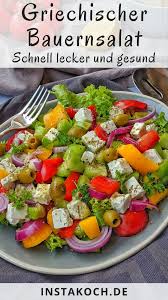 Griechischer Bauernsalat Instakoch De Rezept In 2020 Bauernsalat Griechischer Bauernsalat Leckere Salate