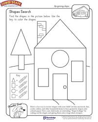 Here are some free printable worksheets for shapes tracing and coloring. Shapes Search Math Worksheet On Shapes For 1st Grade Jumpstart
