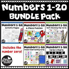 Numbers 1 20 Bundle Pack This Reading Mama Number Recognition Worksheets Teaching Numbers Numbers Kindergarten