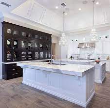 How much walking space is required around a kitchen island. Luxury Kitchen With Double Island Horitahomes Com