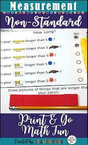 Fun Cute Non Standard Measurement For Your First Graders Students Love Measuring The First Grade Worksheets Measurement Activities Elementary Math Classroom