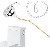 Toilet Handle Replacement Kit, Side Mount Toilet Flush Handle Toilet  Flusher Replacement Kit with Chain for TOTO THU068#CP Trip Lever Side Mount  ...