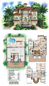 Beach House Plan 3 Story Coastal Mediterranean Style Home Plan Mediterranean Style House Plans Beach House Plans Beach House Flooring