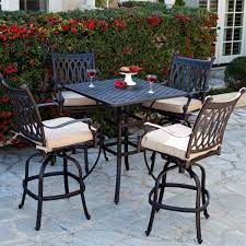 Palazetto Milan Collection Cast Aluminum Bar Height Dining Set Clearance Patio Furniture Outdoor Furniture Sets Outdoor Dining Set