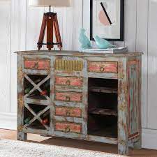 Fun cupcakes for boys birthday , but in different case. Dillonvale Golden Flowers Reclaimed Wood Wine Rack Buffet Cabinet