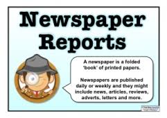 That is why text has been kept to. The Newspaper Reports Pack Teaching Ideas