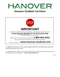 Sure, the temperature outside has dropped a little. Hanover Chateaufp Sq Installation Guide Manualzz