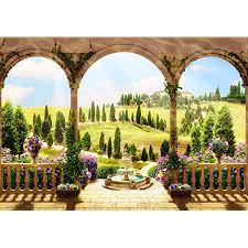 Vliestapeten werden mittels kleister an der wand befestigt. Wandmotiv24 Fototapete Mediterraner Garten Xl 350 X 245 Cm 7 Teile Fototapeten Wandbild Motivtapeten Vlies Tapeten Blume Terrasse Balkon M1239 Amazon De Baumarkt