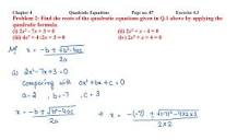 Find the roots of the quadratic equations given in Q.1 above by ...