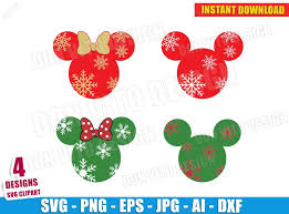 Download Clip Art Art Collectibles Svg Disney Castle Christmas Svg Png Eps Dxf Jpg Format Mickey Mouse Silhouette Cut Out Clipart Cricut Silhouette Snowflake Minnie Mouse Head