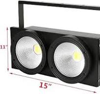 TC-Home 200W 2-Head COB DJ Light Cool&Warm White 2 in 1 LED Stage Audience  Light PAR64 DMX LED Blinder Light 4CH/8CH