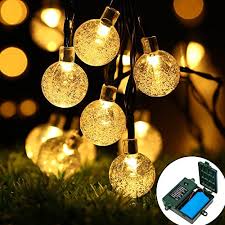 Energy stored in the rechargeable battery, then the string lights will automatically light up at night. 18650 Rechargeable Battery Included Easydecor Globe Battery Operated String Lights 30 Led Automatic Timer 8 Mode Crystal Ball Christmas Lights For Xmas Garden Outdoor Holiday Decoration Warmwhite Buy Online In Guernsey At