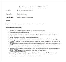Bookkeeper will work through project tasks and duties as directed by the epcamr executive director or the program manager, when delegated authority has been provided to the program manager to assist the bookkeeper with understanding epcamr's internal financial policies and procedures. 10 Bookkeeper Job Description Templates Free Sample Example Format Download Free Premium Templates