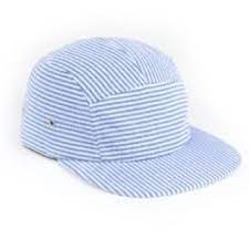 Blue White Stripe Seersucker Five Panel Camp Cap Make Sure To Browse Our Wide Selection Of Blank Hats And Beanies That In 2021 Custom Baseball Hats Panel Hat Hats