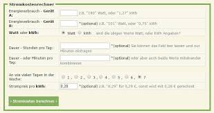 Für die stromkosten einer wohnung muss nur der gesamtverbrauch mit dem preis einer kilowattstunde multipliziert werden. Stromkostenrechner Download Chip