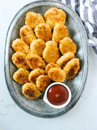 Heat 1 inch oil to 350 degrees f (175 degrees c) in a large skillet or saucepan. Homemade Baked Chicken Nuggets Fresh Fit Kitchen