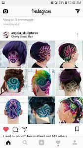 Rainbow Undercuts Shaved Hair Designs Wacky Hair Hair Styles