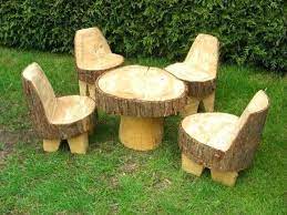 Looking for a good deal on outdoor tree? How To Make Diy Table And Chair For Kids Using Tree Stumps Childrens Garden Furniture Wooden Garden Furniture Natural Outdoor Furniture