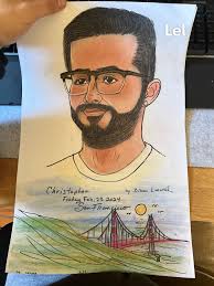 Go get your realistic/cartoon portrait sketched by sweet older-fella Brian  Linwell down at Fisherman's Wharf, in front of the Wharf Store! :  r/sanfrancisco