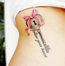 You get a lock on one person and the key to that lock on the other person. 30 Heart Lock And Key Tattoos For Couples Entertainmentmesh