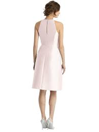 A midi dress with pockets that has over 4,500 positive ratings on amazon. Alfred Sung High Neck Satin Cocktail Dress With Pockets Verishop