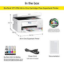 You are providing your consent to epson america, inc., doing business as epson, so that we may send you promotional emails. Epson Ecotank Et 3760 Wireless Color All In One Cartridge Free Supertank Printer With Scanner Copier And Ethernet Regular Pricepulse
