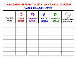 Successful Behavior Class Sticker Chart