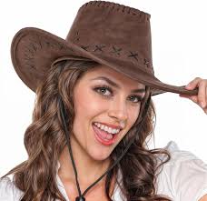 The Fancy Dress WickedFun Western Black Cowboy Hat for Men and Women