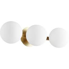 Modern Milky Globe Vanity Light 3 Light Vanity Lighting Bath Vanity Lighting Bathroom Vanity Lighting