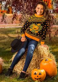 Child Pumpkin Patch Ugly Halloween Sweater