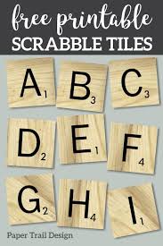 Free Printable Scrabble Letter Tiles Sign Paper Trail Design In 2020 Printable Scrabble Tiles Scrabble Letters Scrapbook Letters