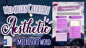 Cara Membuat Catatan Aesthetic Di Microsoft Word Catatan Matematika Trigonometri Di 2020 Pelajaran Komputer Matematika Trigonometri