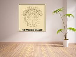 Print Of Vintage Milwaukee County Stadium Seating Chart On Photo Paper Matte Paper Or Canvas