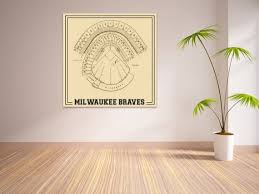 print of vintage milwaukee county stadium seating chart on photo paper matte paper or canvas