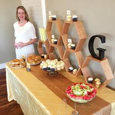 Bee themed baby shower tables. Mommy To Bee Baby Shower Parties With A Cause