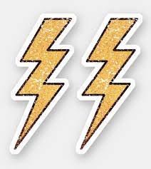 Worn Distressed Peeling Paint Lightning Bolts Sticker Lightning Bolt Lightning Chalk Drawings