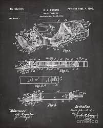 Download 41 barber clippers cliparts for free. Barber Hair Clippers Patent Barber Shop Art Chalkboard Digital Art By Patent Press