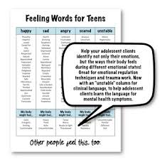 Editable Clinical Emotions Chart For Teens 2 0