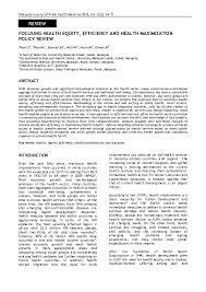 Biomedical engineering (engineering and technology). Pdf Focusing Health Equity Efficiency And Health Maximization Shamsul Bahari Shamsudin Daw Khin Saw Naing Htun Htun Naing And Thant Zin Academia Edu