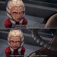This Seems Like Something Ashoka Would Do For Fun One Day Just Taking His G Really Really Oblivious O Star Wars Ahsoka Star Wars Fandom Star Wars Clone Wars