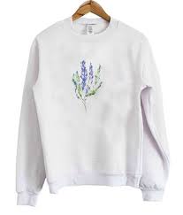 Lavender Flower Sweatshirt Sweatshirts Desire Clothing Flower Sweatshirt
