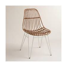Cost Plus World Market Rattan Flynn Hairpin Dining Chairs With White Legs Set Of 2 Dining Room Chairs Upholstered Rattan Chair World Market Dining Chairs