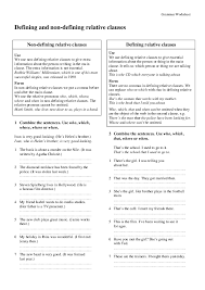 What exactly is a relative clause and how can it be used? Pdf Defining And Non Defining Relative Clauses Non Defining Relative Clauses Doruk Mutlu Academia Edu